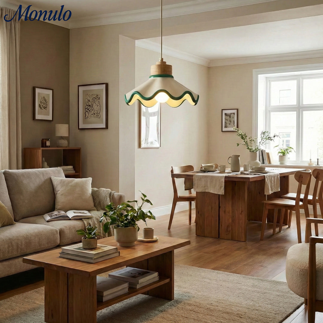 Suspension en résine en forme d'onde Resinova - Résine métallique moderne pour salles à manger et cuisines