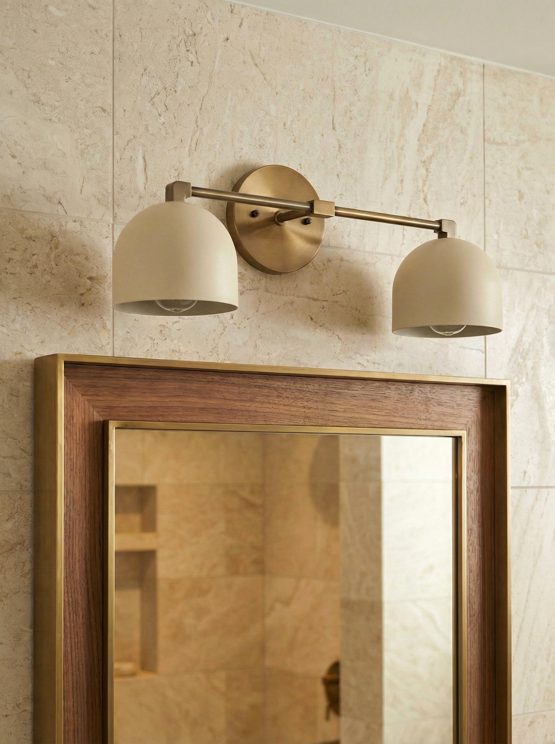 Metio Dome Schminkspiegel Wandleuchte – Mid-Century Leuchte für Badezimmer
