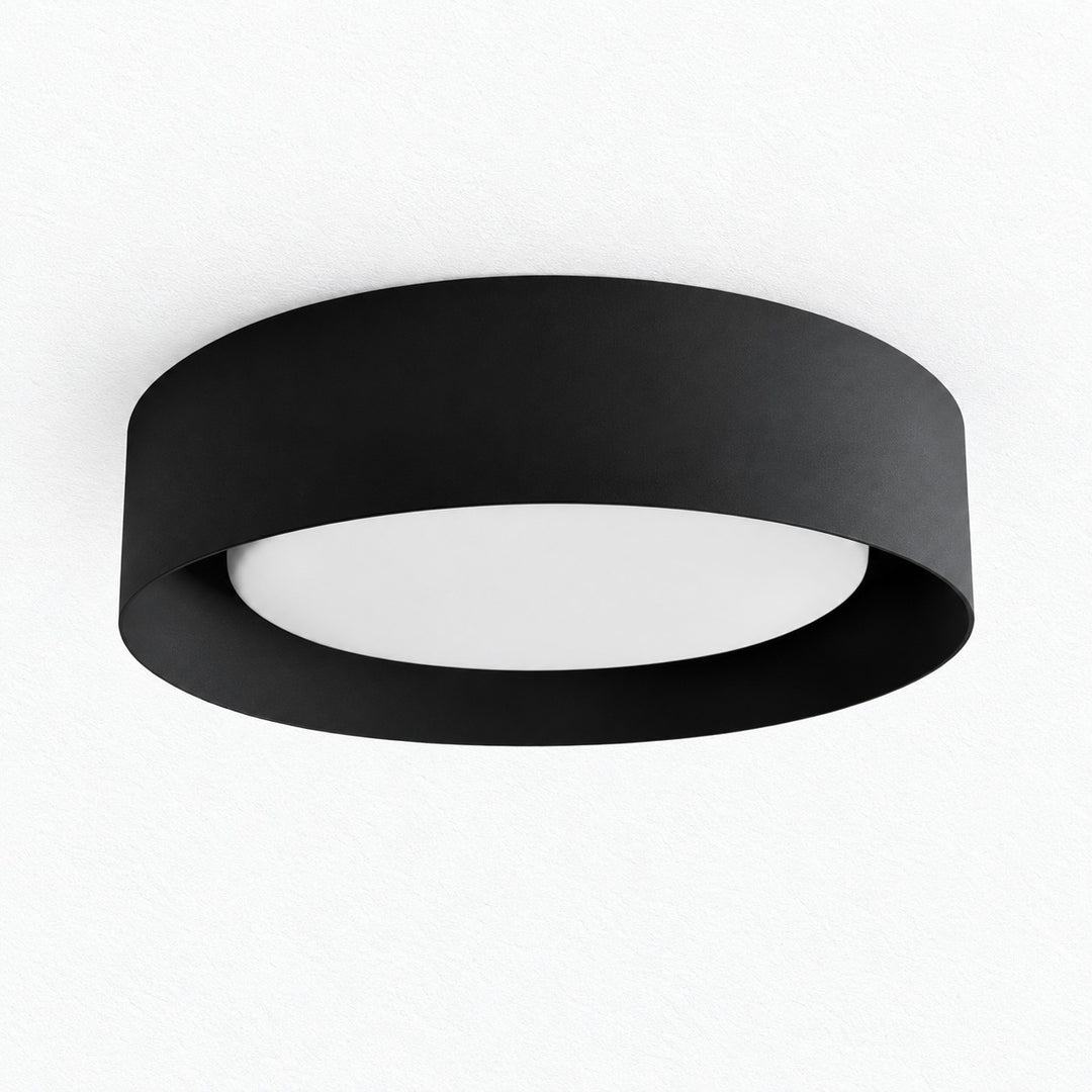 Close Ceiling Diffused Shade Metal Canopy Semi-Flush Mount