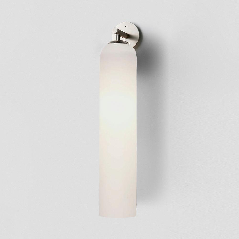 Applique murale LED Art Glass, nickel sable, gris fumé, résistante à l'humidité