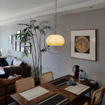 Load image into Gallery viewer, Rounded Glass Chrome Swag Pendant Light