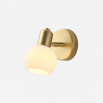 Load image into Gallery viewer, Gold iron single-light wall sconce with glass shade