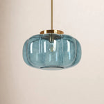 Charger l'image dans la visionneuse de galerie, Ribbed Glass Single-Light Dome Pendant Light