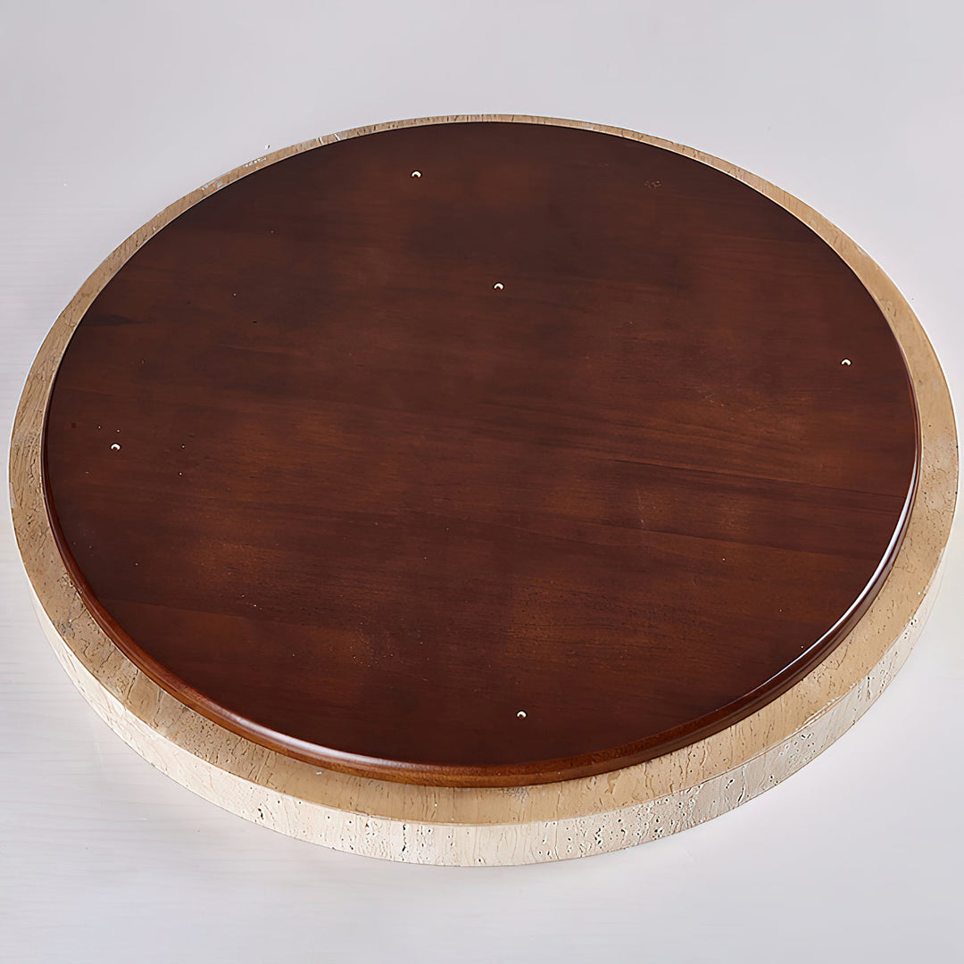 Ultra-thin Round Travertine Ceiling Lamp