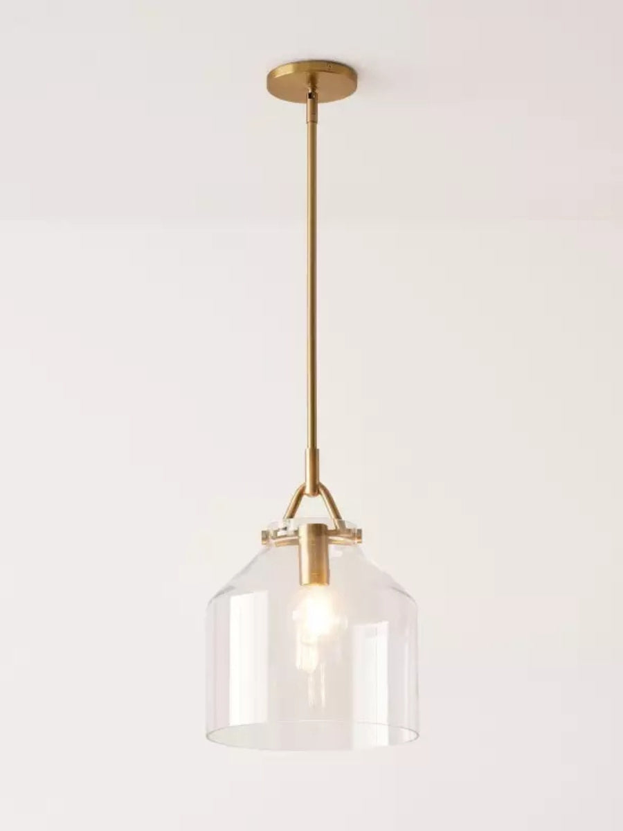 Hanton Nordic Metal Henry Pendant Light - Minimalist Glass And Metal Shade