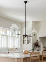 Load image into Gallery viewer, Sleek Chandelier Featuring Layered Linear Silhouette
