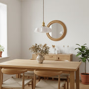 Lámpara colgante con flor de inspiración vintage Aluneroa Silueta suave y curva para iluminación interior