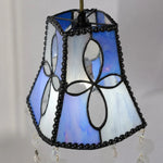 Cargar imagen en el visor de la Galería, Lit shade detail with blue white shell panels