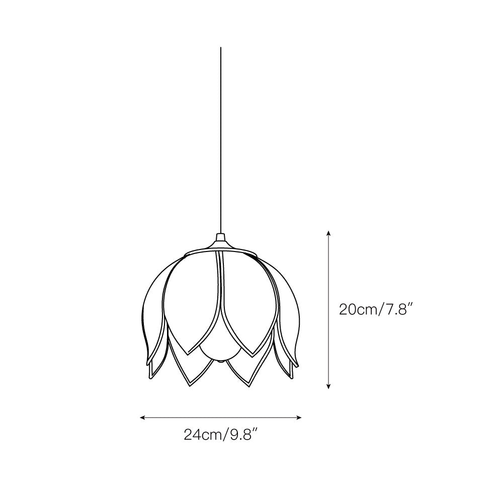 Lampe à suspension rétro Lotus