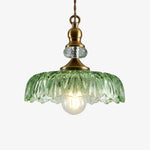 Load image into Gallery viewer, Verdoma Flower Glass Pendant Light - Vintage Floral Design for Living and Dining U01