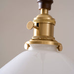 Load image into Gallery viewer, White Sculptural Glass Plug-In Pendant