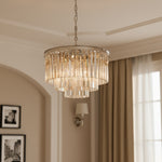 Load image into Gallery viewer, Aurevon Crystal Prism Metal Frame Modern Ceiling Chandelier for Home and Hotel
