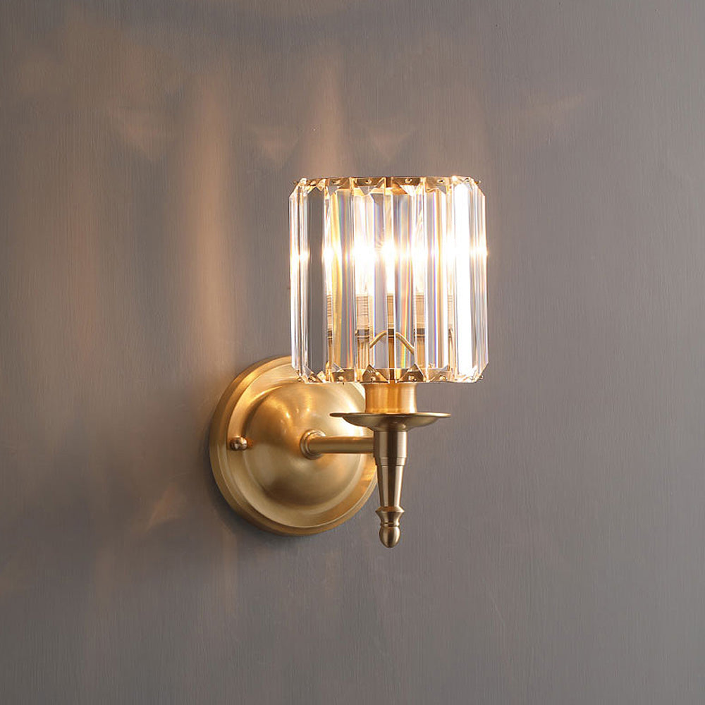 Lámpara de pared de cristal de lujo vintage