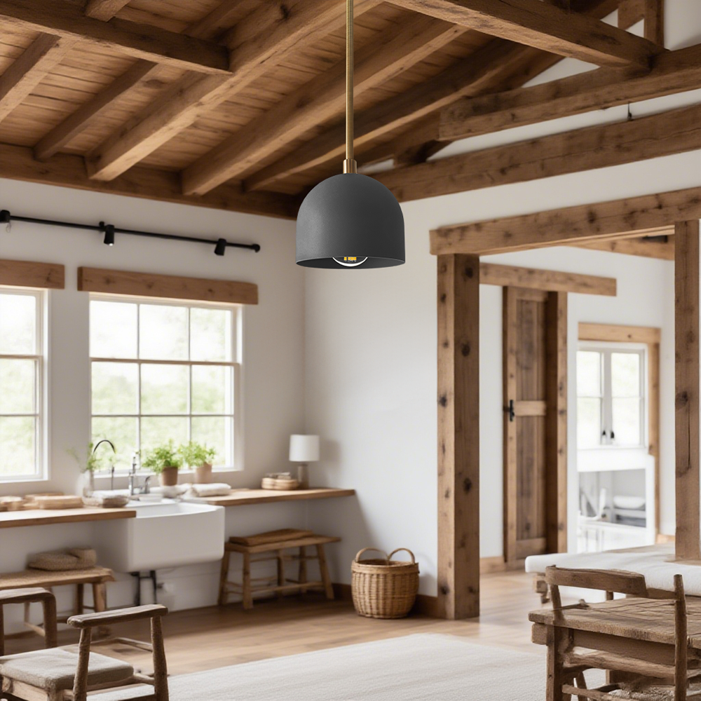 Suspension Farmhouse – Suspension Vanity avec dôme coloré