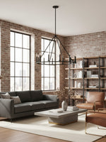 Load image into Gallery viewer, Rowan Candle Wagon Wheel Chandelier - Farmhouse Round Wheel Lighting
