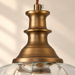 Cargar imagen en el visor de la Galería, Vintage Fluted Glass Pendant Light for Kitchen &amp; Dining