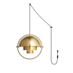 Bild in Gallery-Viewer laden, Adjustable Metal Hemisphere Plug-In Swag Pendant