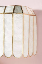Load image into Gallery viewer, Lumica Retro Faceted Sconce - Brass Capiz Shell Wall Light for Bedroom
