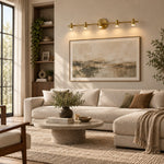 Charger l'image dans la visionneuse de galerie, Aurelia Brushed Brass Adjustable Vanity Wall Light