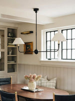 Load image into Gallery viewer, Sleek Chandelier Featuring Layered Linear Silhouette
