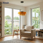 Cargar imagen en el visor de la Galería, Lámpara colgante de vidrio con forma de disco apilado Verdoma Iluminación nórdica contemporánea para cocinas