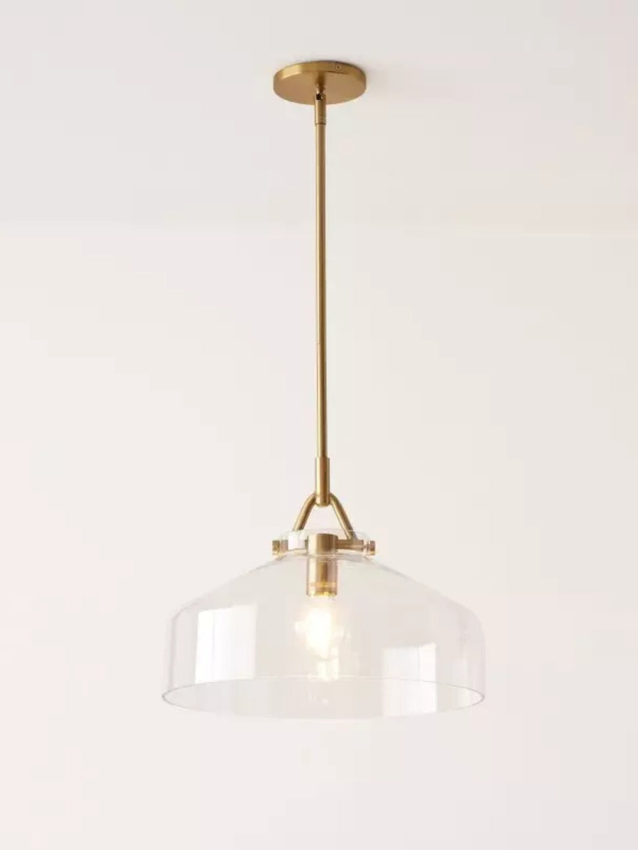 Hanton Nordic Metal Henry Pendant Light - Minimalist Glass And Metal Shade