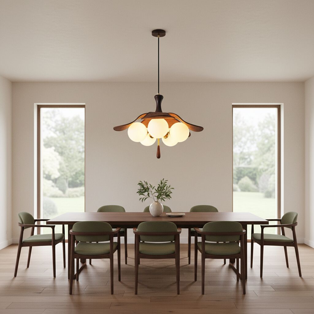 Lampe suspension en grappe de globes sculpturaux de la série Orrise - Suspension en métal et verre