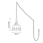 Bild in Gallery-Viewer laden, Wood Finial Ceramic Plug-In Swag Pendant