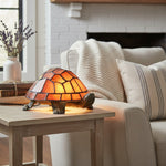 Load image into Gallery viewer, TiffStar Tortoise Art Glass Accent Lamp – Retro Style Decorative Bedside Lamp for Cozy Reading