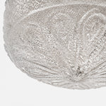 Cargar imagen en el visor de la Galería, Textured glass relief close-up on flush mount ceiling light