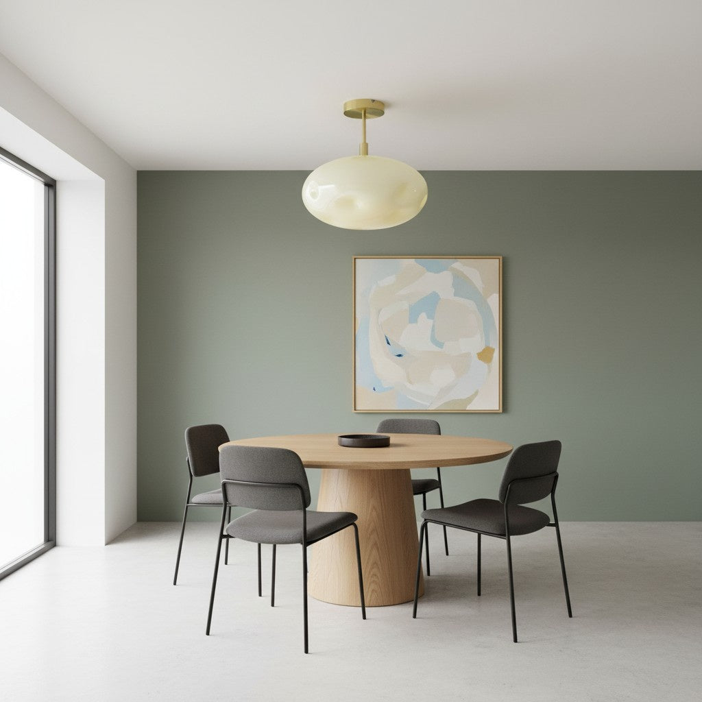 Orra Opal Glass Minimalist Ceiling Fixture - Modern Style for Living Room