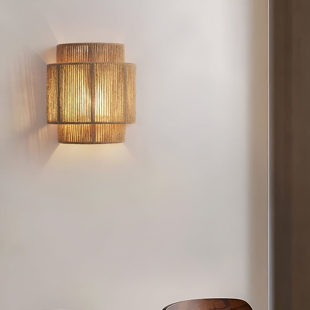 Bohemian Vintage Hand Woven LED Wall Light
