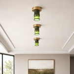 Bild in Gallery-Viewer laden, Three Jade Lamps ceiling lamps arranged along a room