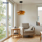 Cargar imagen en el visor de la Galería, Lámpara colgante de vidrio con forma de disco apilado Verdoma Iluminación nórdica contemporánea para cocinas