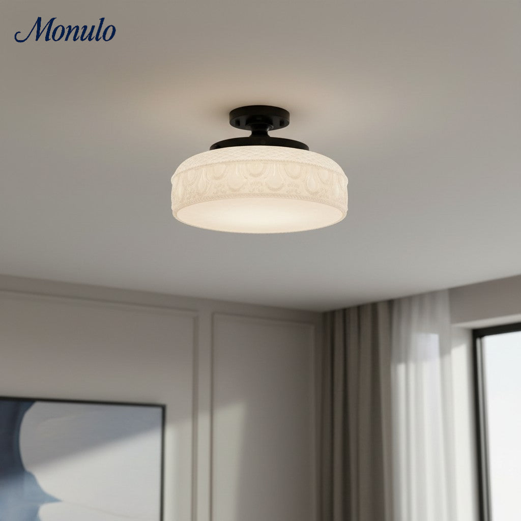 Verdoma Modern Glass Pendant - Minimalist Arc Pendant Light for Kitchen Islands and Dining Areas