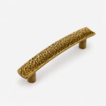 Cargar imagen en el visor de la Galería, 96 millimeter hammered brass cabinet pull
