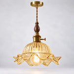 Bild in Gallery-Viewer laden, Vintage Wavy-Edge Glass Pendant Lamp