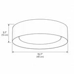 Cargar imagen en el visor de la Galería, Close Ceiling Diffused Shade Metal Canopy Semi-Flush Mount