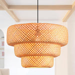Load image into Gallery viewer, Boho Bamboo Pendant Light Fixture