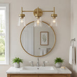 Load image into Gallery viewer, Brushed Brass 3-Light Bathroom Vanity Wall Light