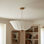 Load image into Gallery viewer, Wickara Natural Wicker Parasol Contemporary Flush-Mount Ceiling Light for Small Rooms