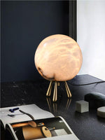 Load image into Gallery viewer, Light Luxury All-copper Ball-shaped Christop Alabaster Table Light
