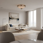 Load image into Gallery viewer, Lustrielle Vintage Artistic Crystal Glass Flush Mount Ceiling Light for Modern Interiors
