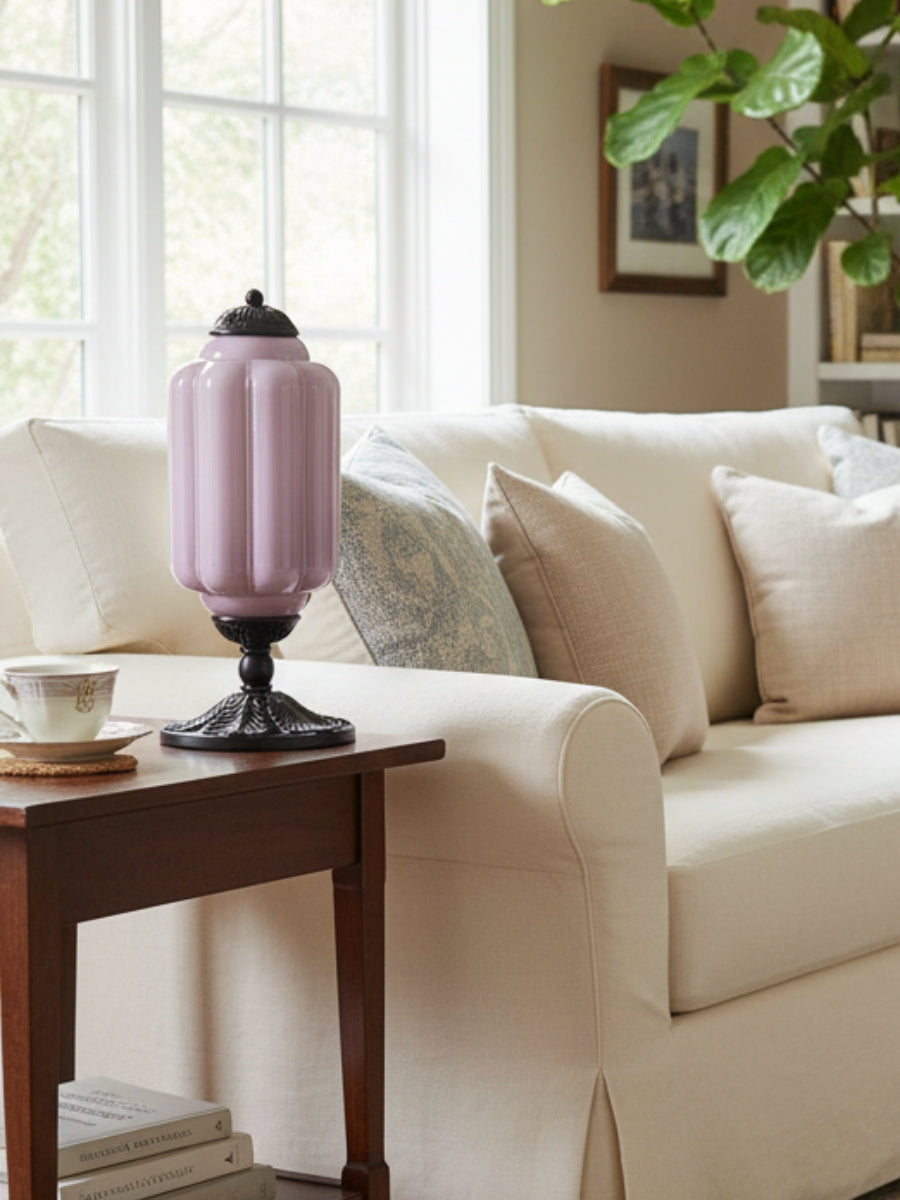 Vintage Glas Eloise Tischlampe