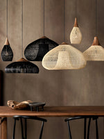 Bild in Gallery-Viewer laden, Woven Rattan Wood Plug-In Pendant Light