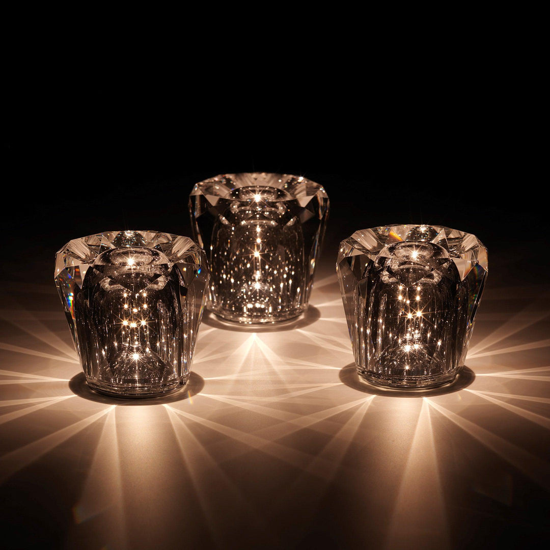 Lampe de table en cristal diamant (batterie intégrée)