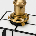 Load image into Gallery viewer, Antique brass lamp holder detail