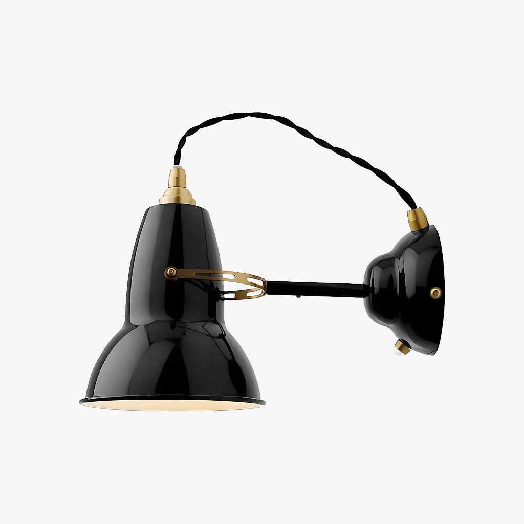 Applique murale industrielle Modryx en métal - Lampe murale à bras réglable d'inspiration rétro pour chevet et lecture