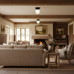 Cargar imagen en el visor de la Galería, Opalume Glass Flush Mount Ceiling and Wall Light - Art Deco Small Globe Fixture

