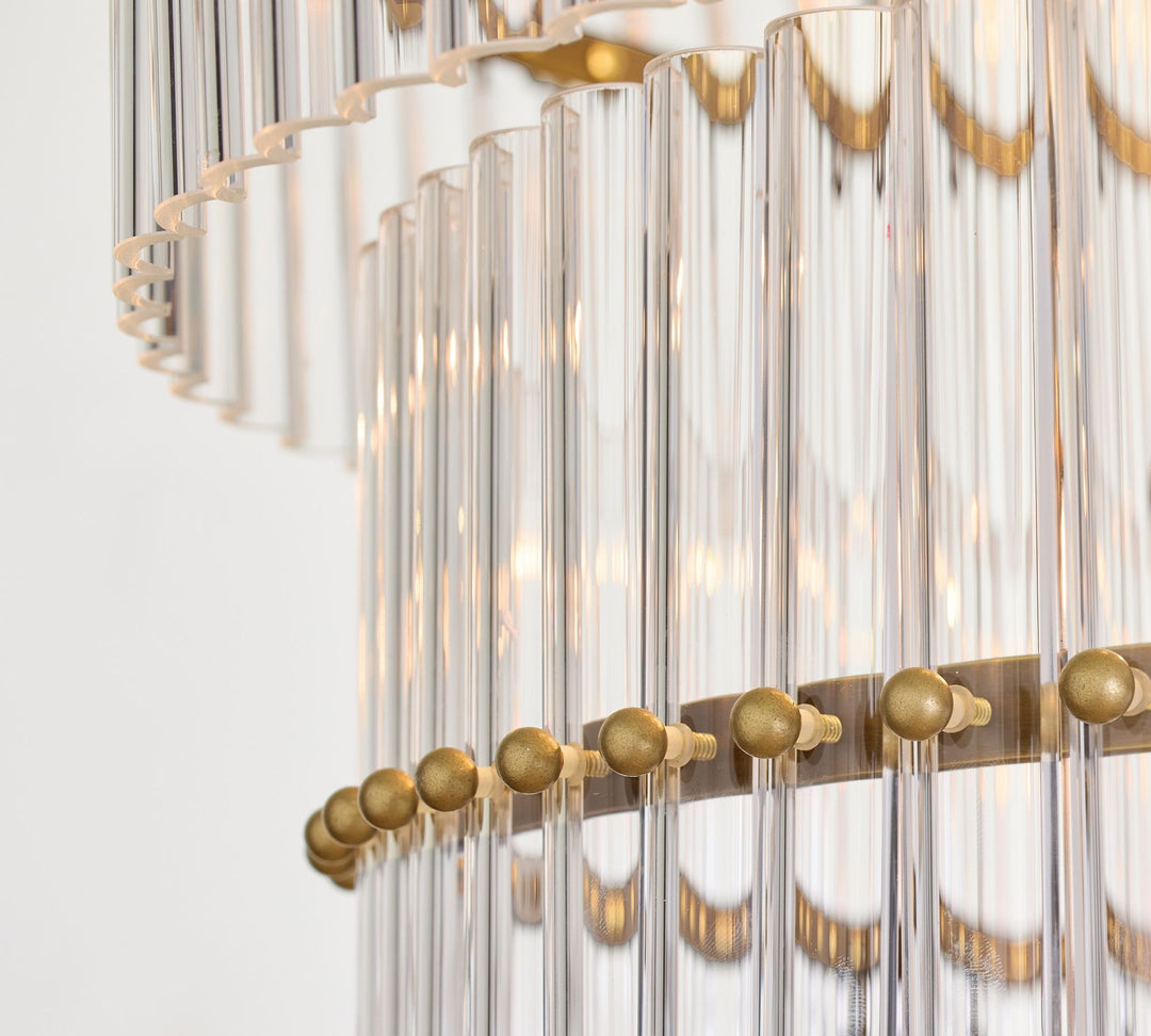 Lámpara colgante de cristal Lumora: estilo moderno de araña de cristal
